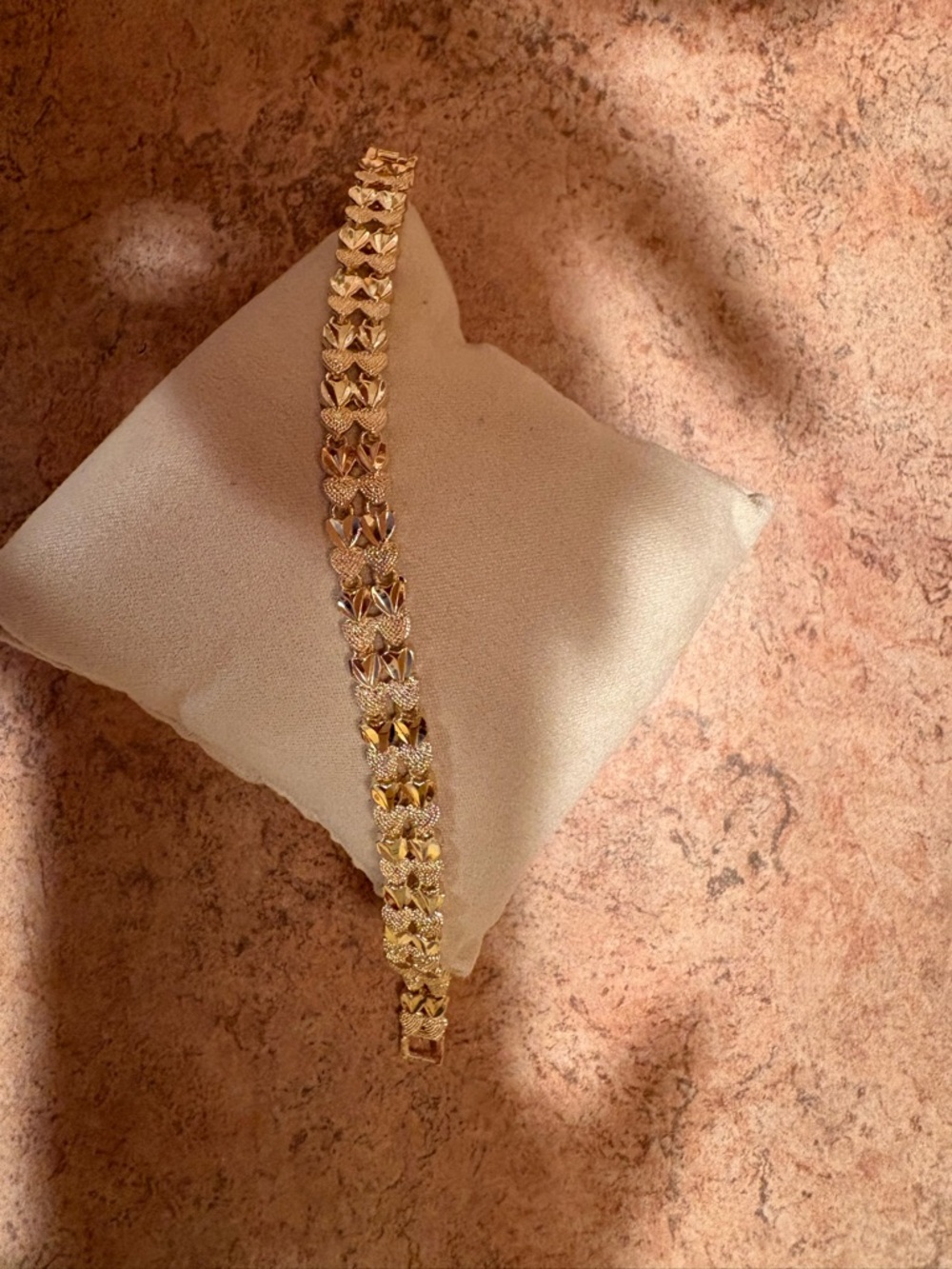 Gold-Tone Textured Link Bracelet